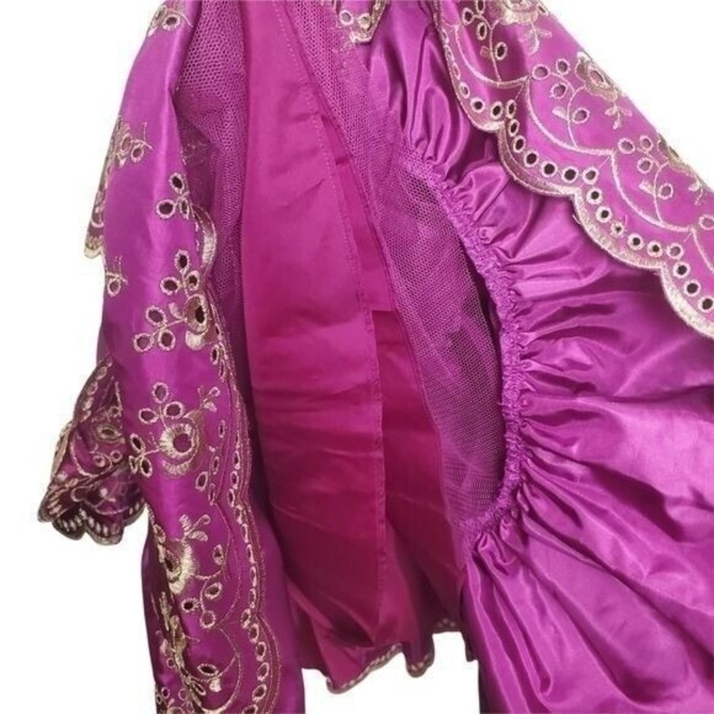 Betsey Johnson Womens Y2K Fairy Tiered Embroidered Halter Dress 2 Magenta NEW - Picture 14 of 16